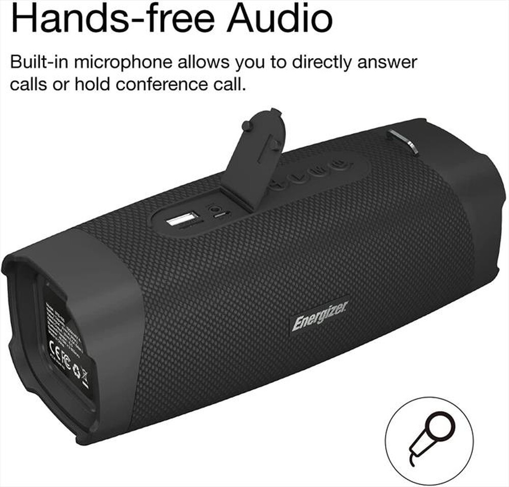 "ENERGIZER - BTS105 SPEAKER PORTATILE BLUETOOTH-NERO"