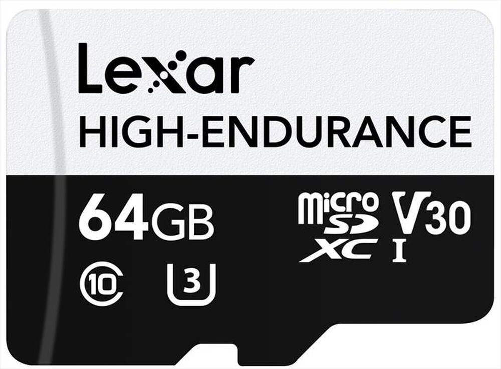 Immagine del prodotto LEXAR - MICROSDHC HIGH END. 64GB-Black/White