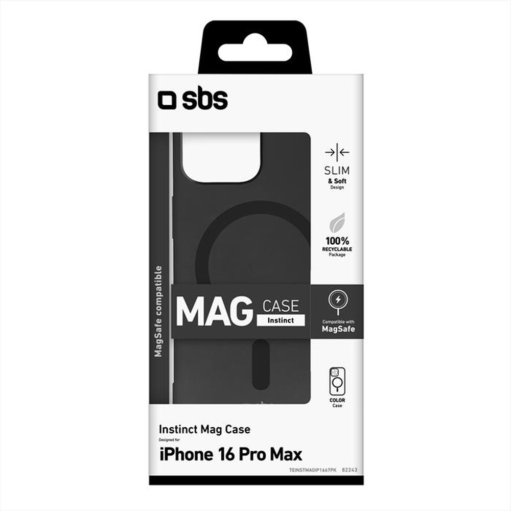 "SBS - Cover Instinct Mag iPhone 16 Pro TEINSTMAGIP1667PK-Nero"