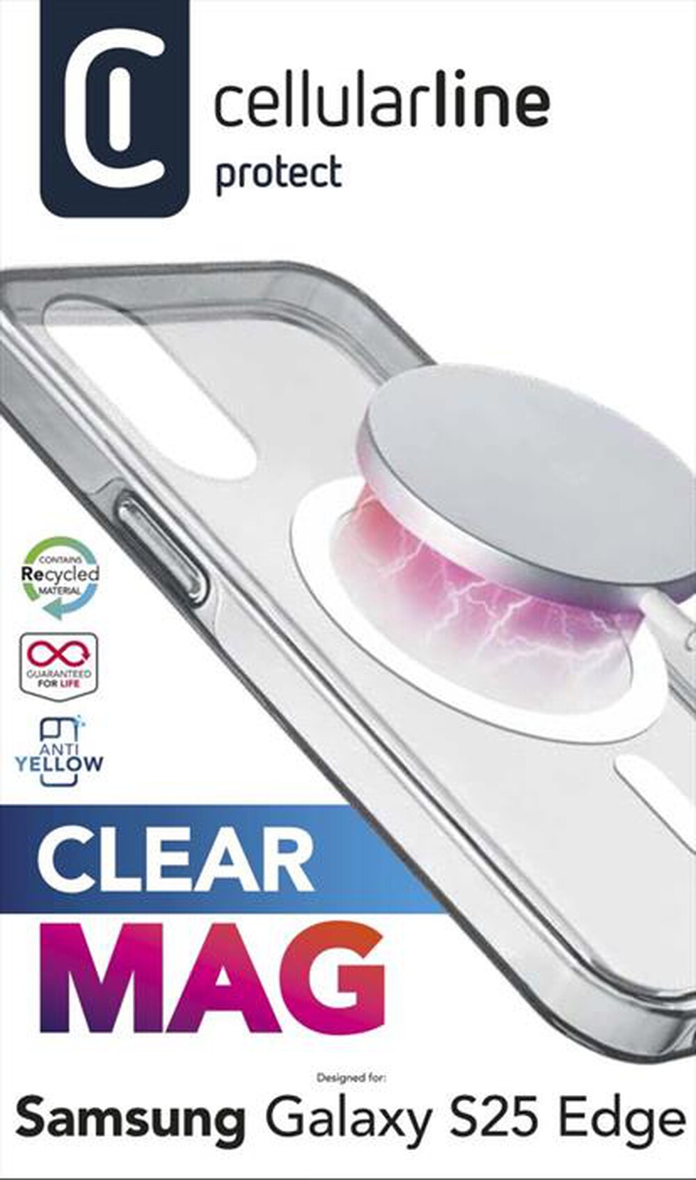Immagine del prodotto CELLULARLINE - Cover a guscio Galaxy S25 Edge CLEAR MAG-Trasparente