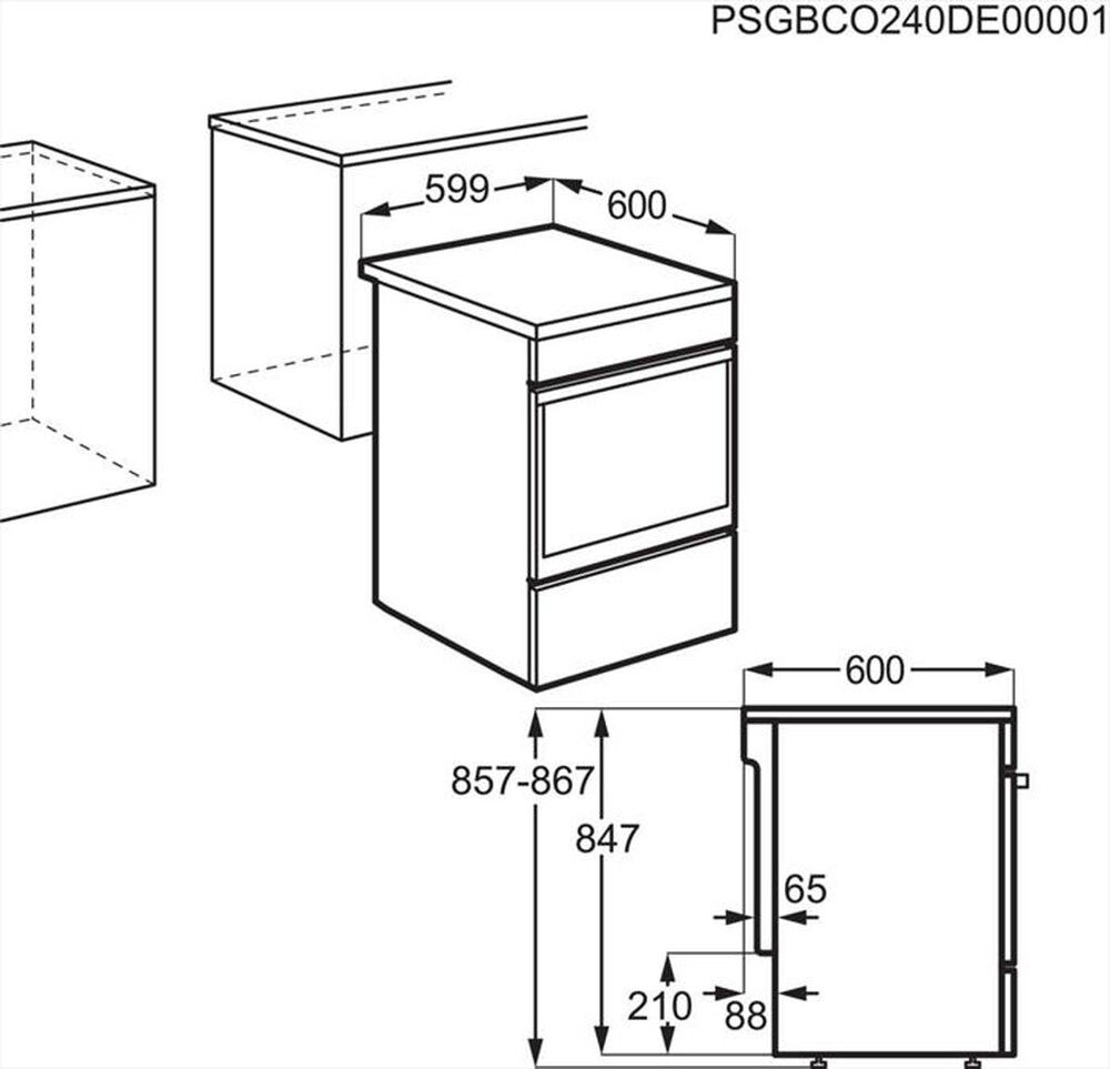 Immagine del prodotto ELECTROLUX - Cucina LKR620066X Classe A-Inox antimpronta