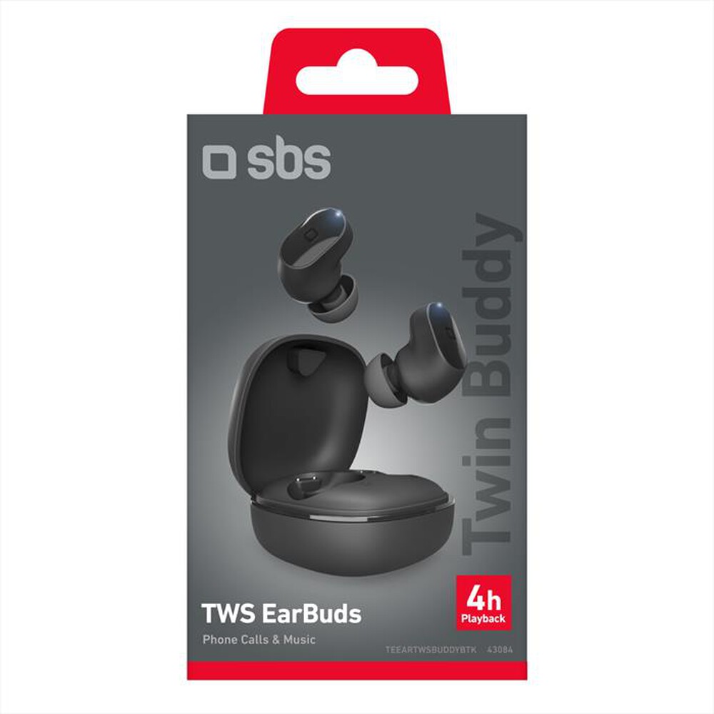 "SBS - Auricolari TWS TEEARTWSBUDDYBTK-Nero"