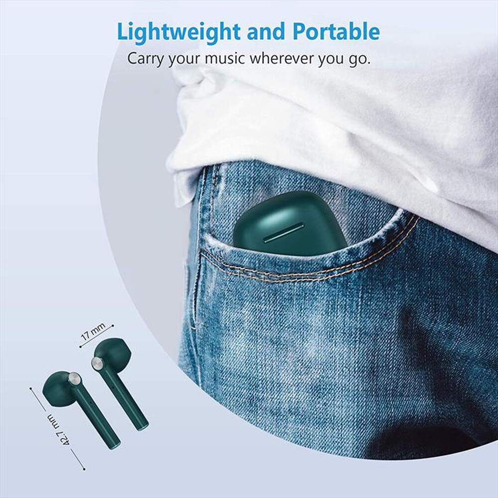"LENOVO - HT30 AURICOLARI BLUETOOTH RICARICA WIRELESS-MENTA"