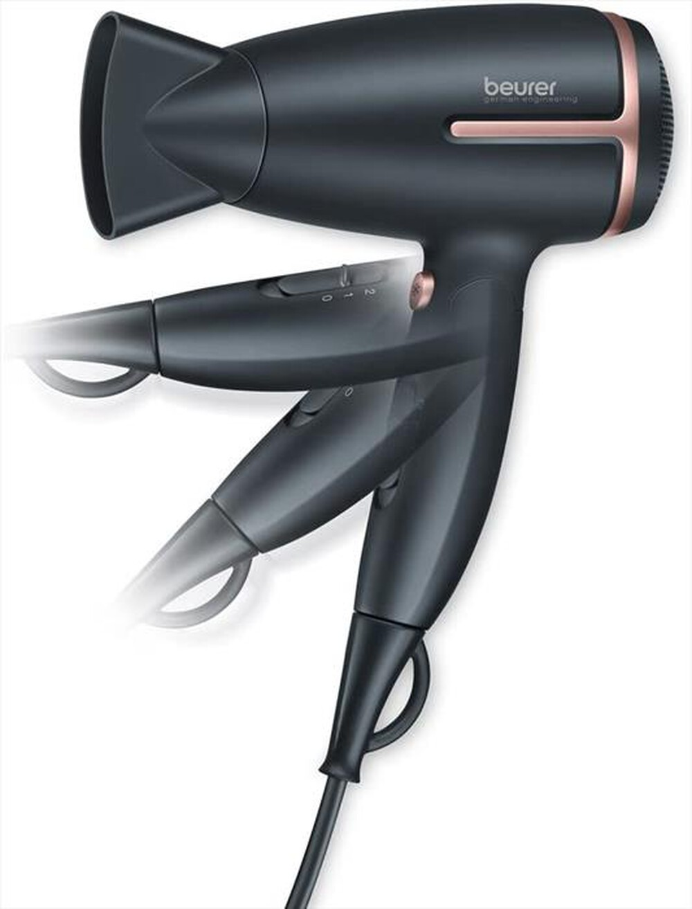 Immagine del prodotto BEURER - HC 25 Asciugacapelli pieghevole da viaggio-Nero
