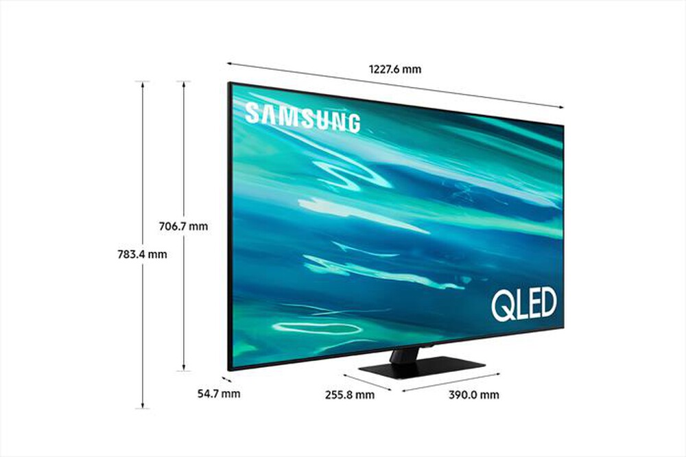 "SAMSUNG - Smart TV QLED 4K 55” QE55Q80A-Carbon Silver"