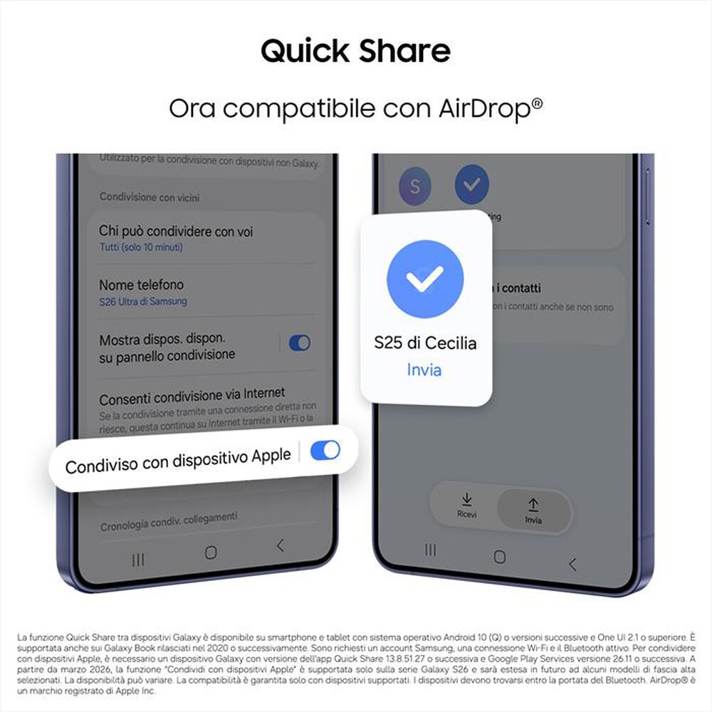 Immagine del prodotto SAMSUNG - Smartphone Galaxy S26 256GB/12GB-Sky Blue