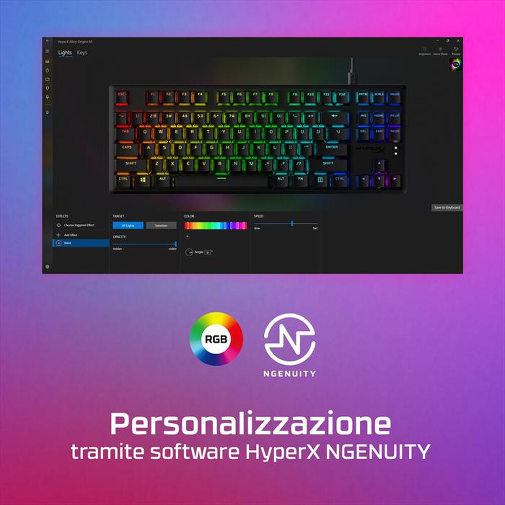 Immagine del prodotto HYPERX - ALLOY ORIGINS CORE TASTIERA MECCANICA GAMING-Nero