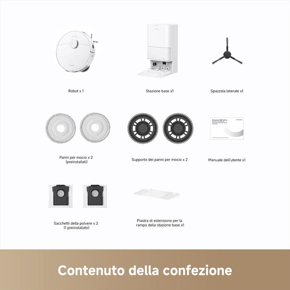 Immagine del prodotto DREAME - Aspirapolvere robot D20 ULTRA VIM-Bianco
