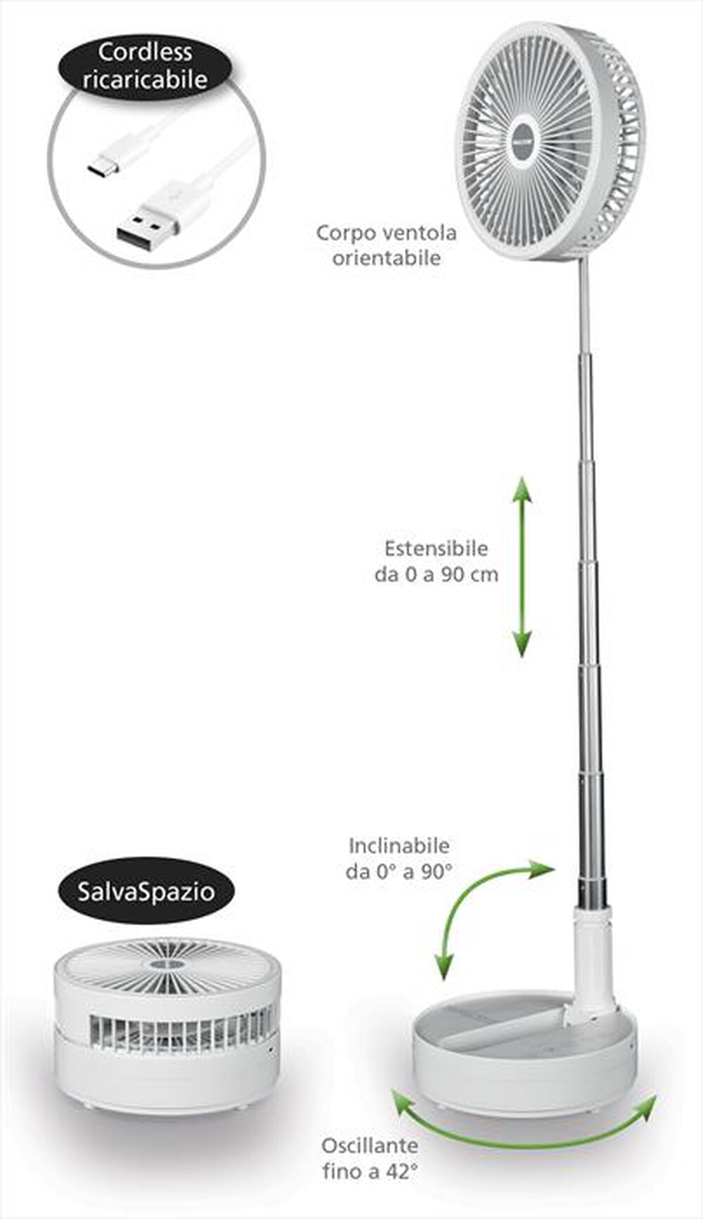 Immagine del prodotto MACOM - SPACE CORDLESS FAN