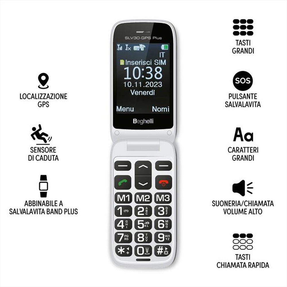 "BEGHELLI - Telefono 9201-grigio"