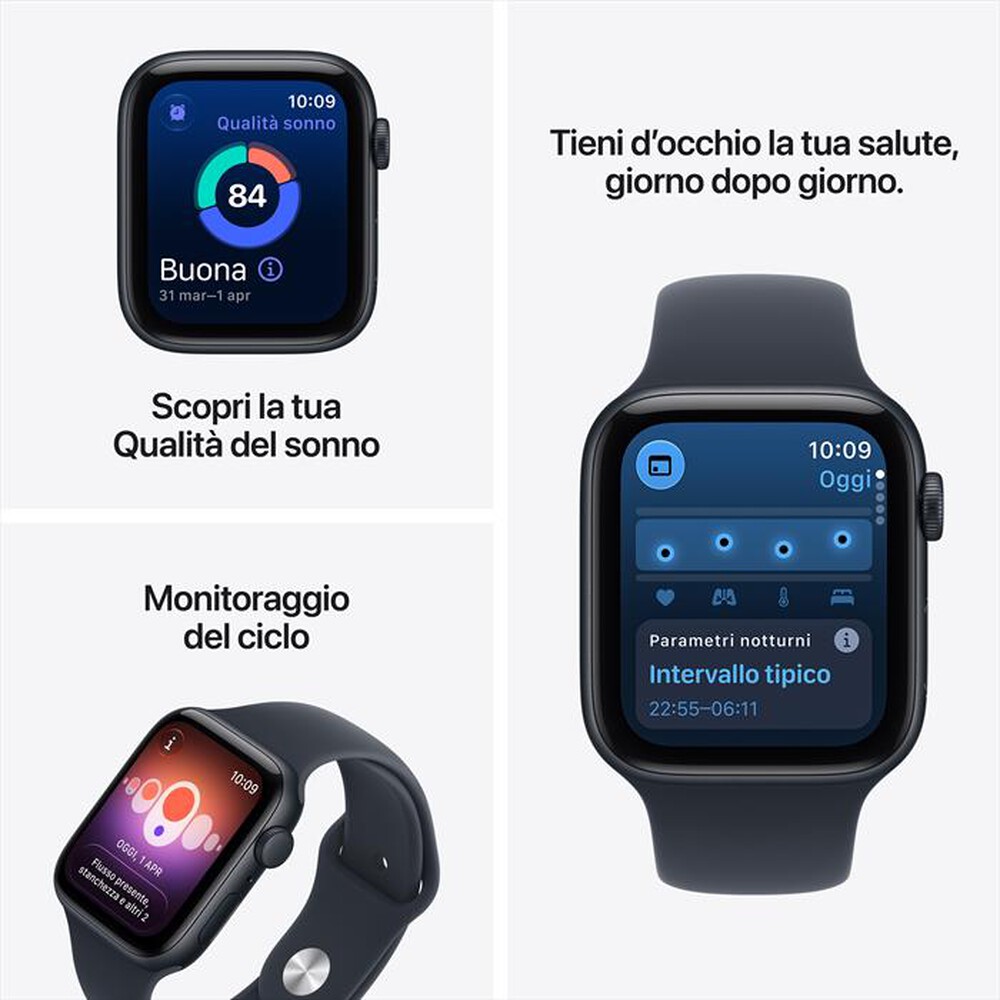 Immagine del prodotto APPLE - Watch SE 3 GPS 44mm Alluminio Mezzanotte-Sport Band Blu marino - M/L