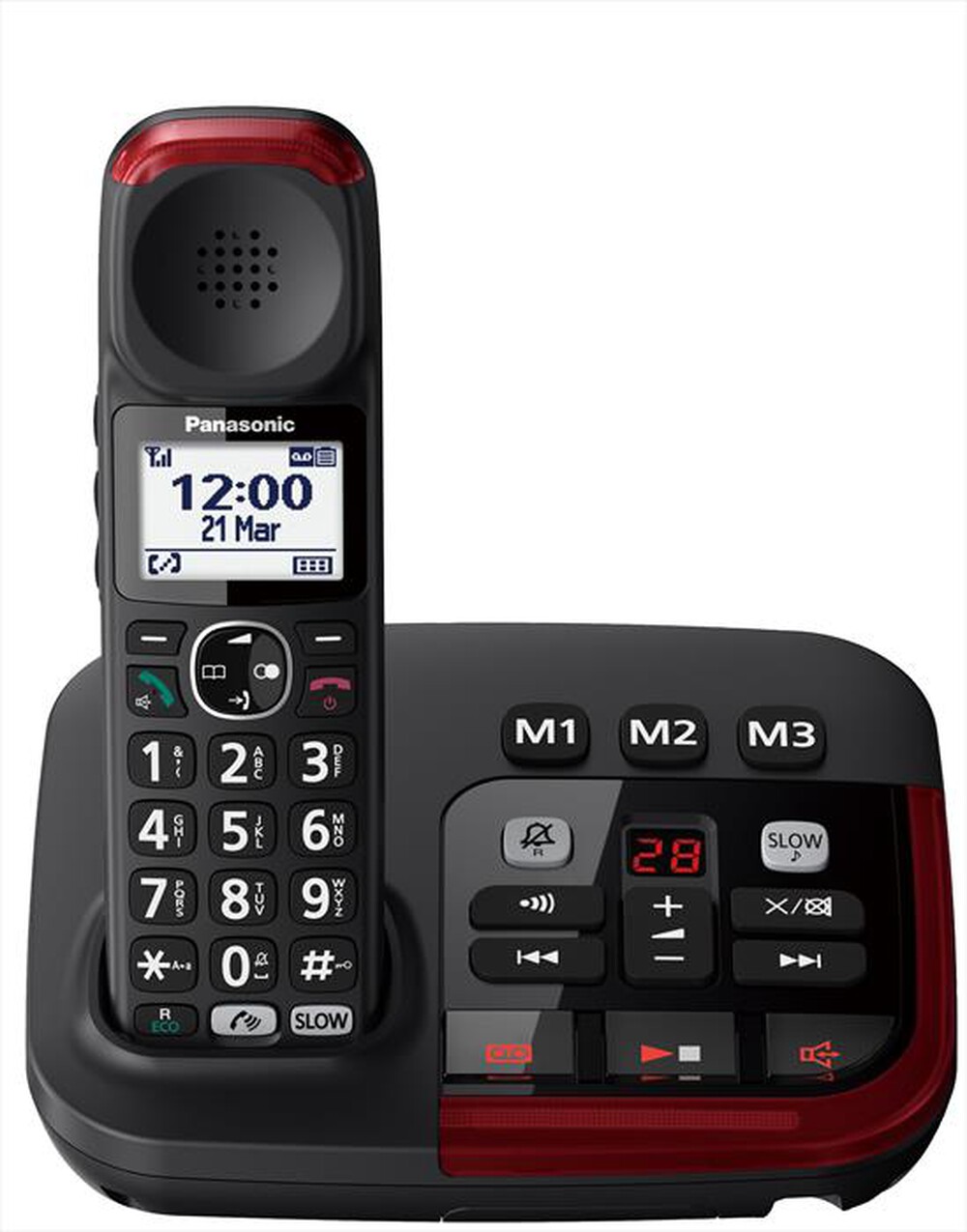 "PANASONIC - Base + handset KX-TGM420EXB-Nero"