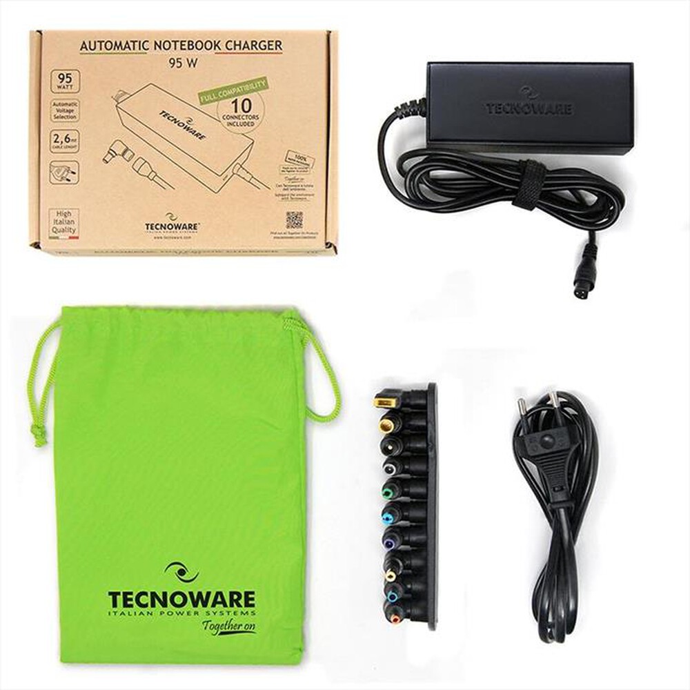 "TECNOWARE - Alimentatore universale AC/DC FAU17610-Nero"
