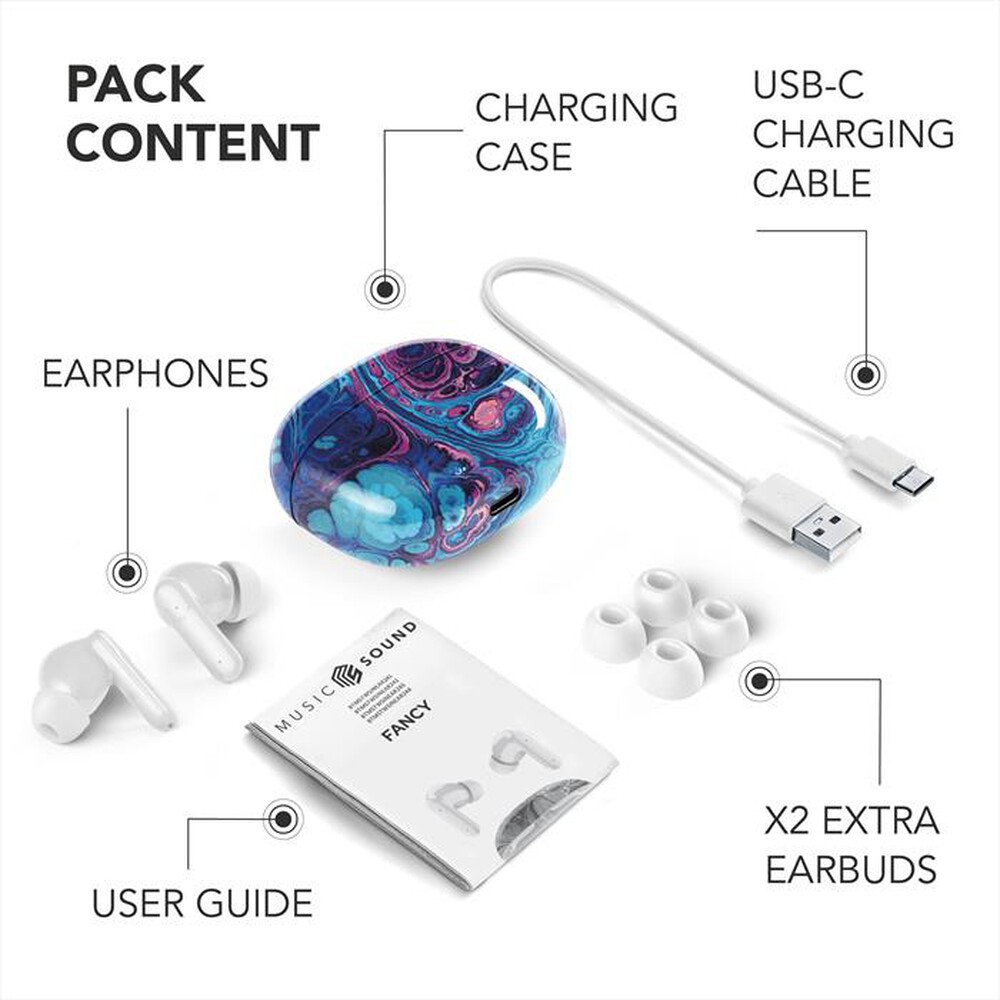 Immagine del prodotto CELLULARLINE - Auricolari Bluetooth TWS FANCY-Azzurro