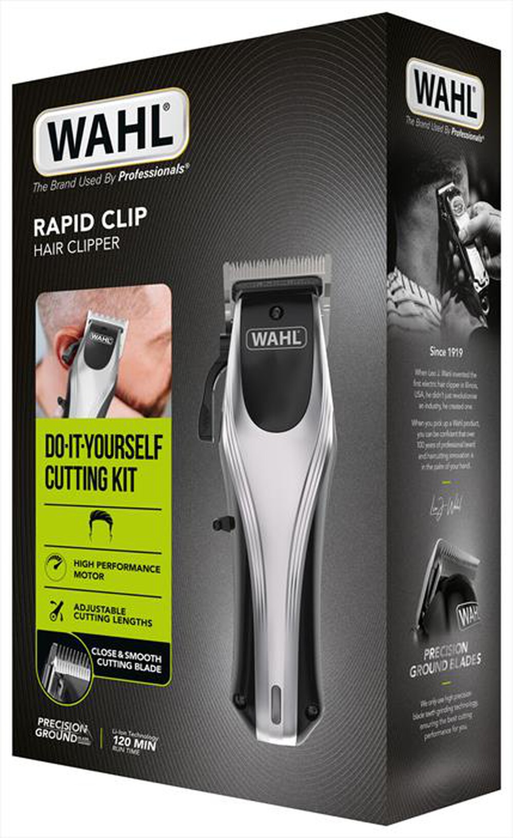 "WAHL - Regola capelli 09657.0460 Rapid Clip-Grigio/Nero"
