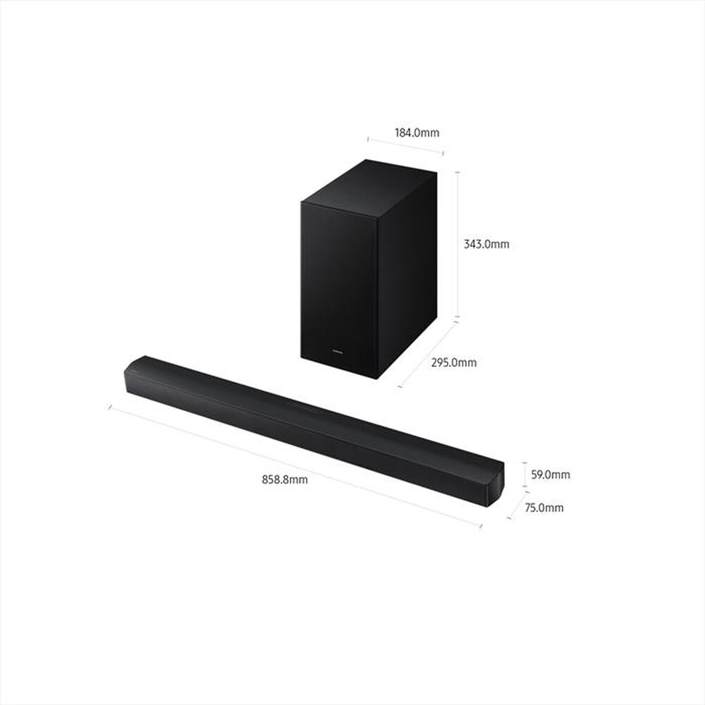 Immagine del prodotto SAMSUNG - Soundbar HW-B450F/ZF, 2.1 canali, Wireless Dolby-Titan Black