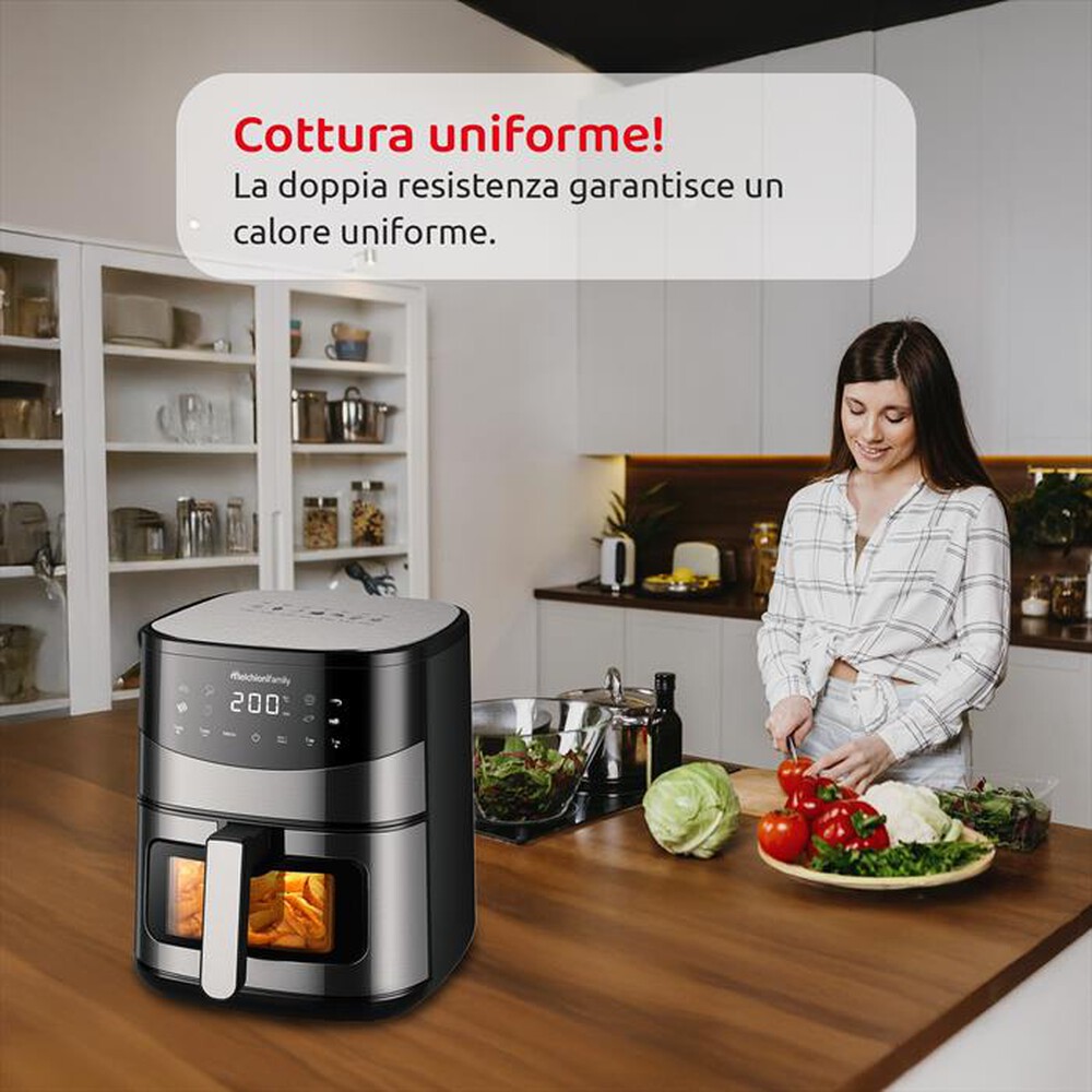 Immagine del prodotto MELCHIONI FAMILY - Friggitrice 6,5L doppia resistenza ARIANNA-Grigio / Plastica