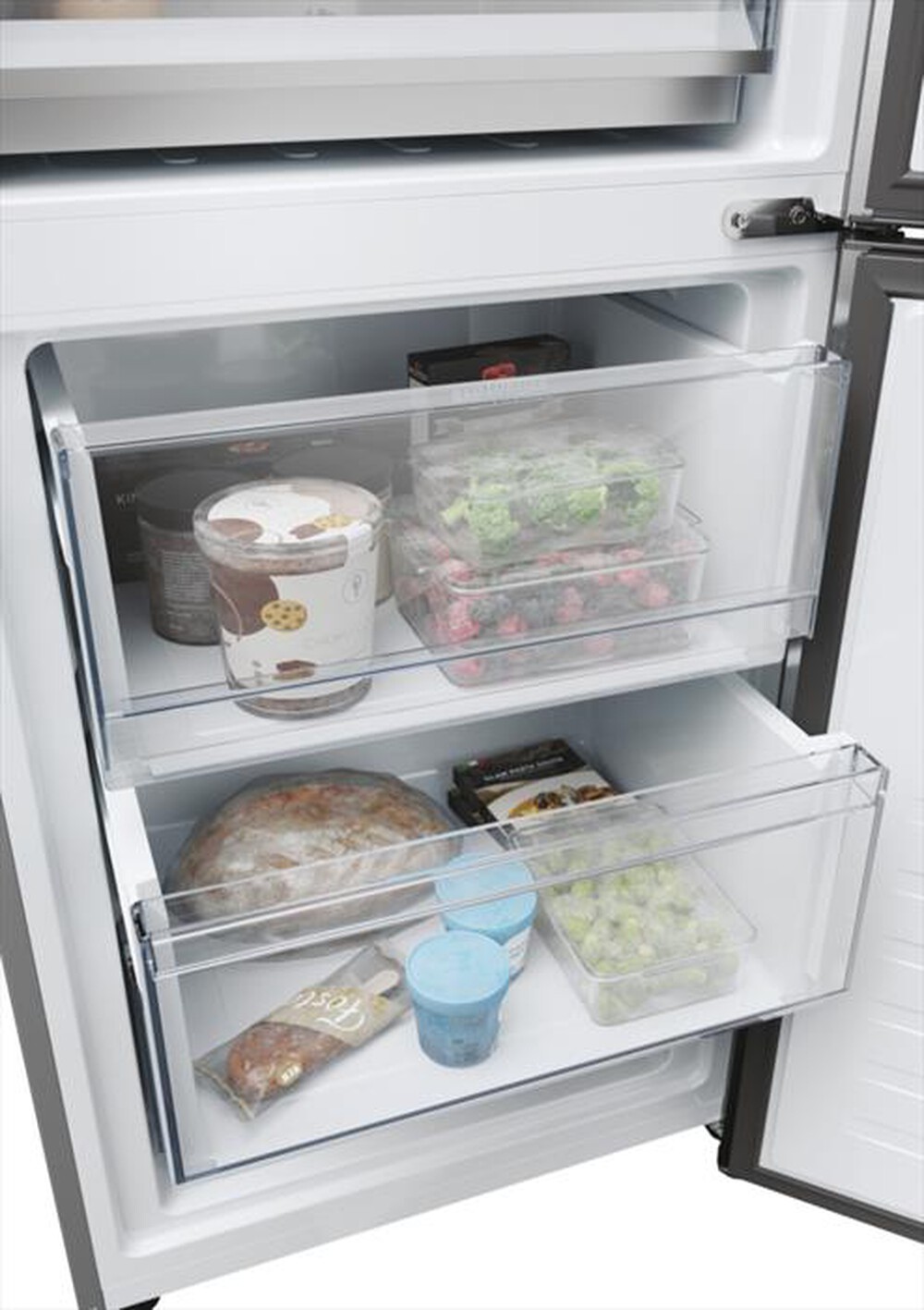 "HAIER - Frigorifero combinato HDPW5620BNPK Classe B 409 lt-Acciaio inox"