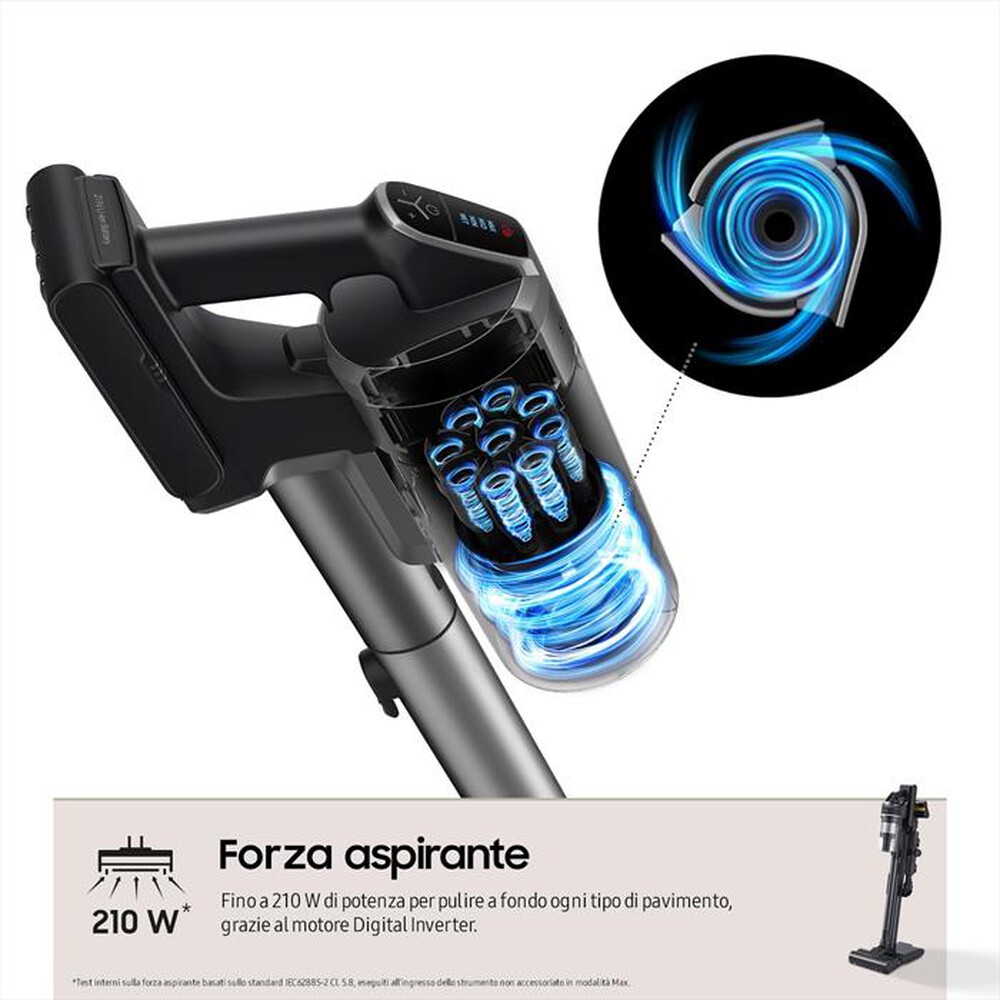 "SAMSUNG - Scopa elettrica JET 95 COMPLETE EXTRA VS20C9554TK-SATIN BLACK"