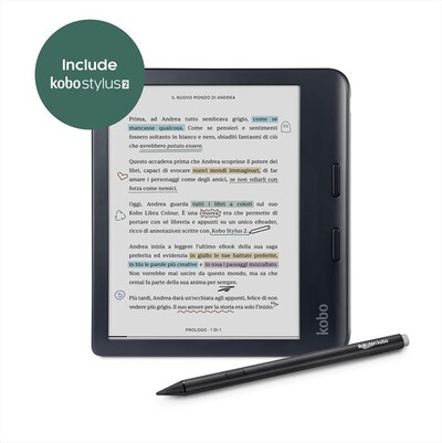 KOBO - PACCHETTO KOBO LIBRA COLOUR E KOBO STYLUS 2-Nero