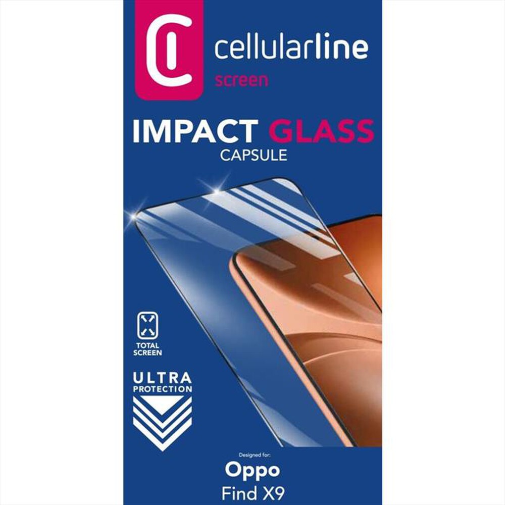 Immagine del prodotto CELLULARLINE - Pellicola protettiva IMPACT GLASS CAPSULE FIND X9-Trasparente