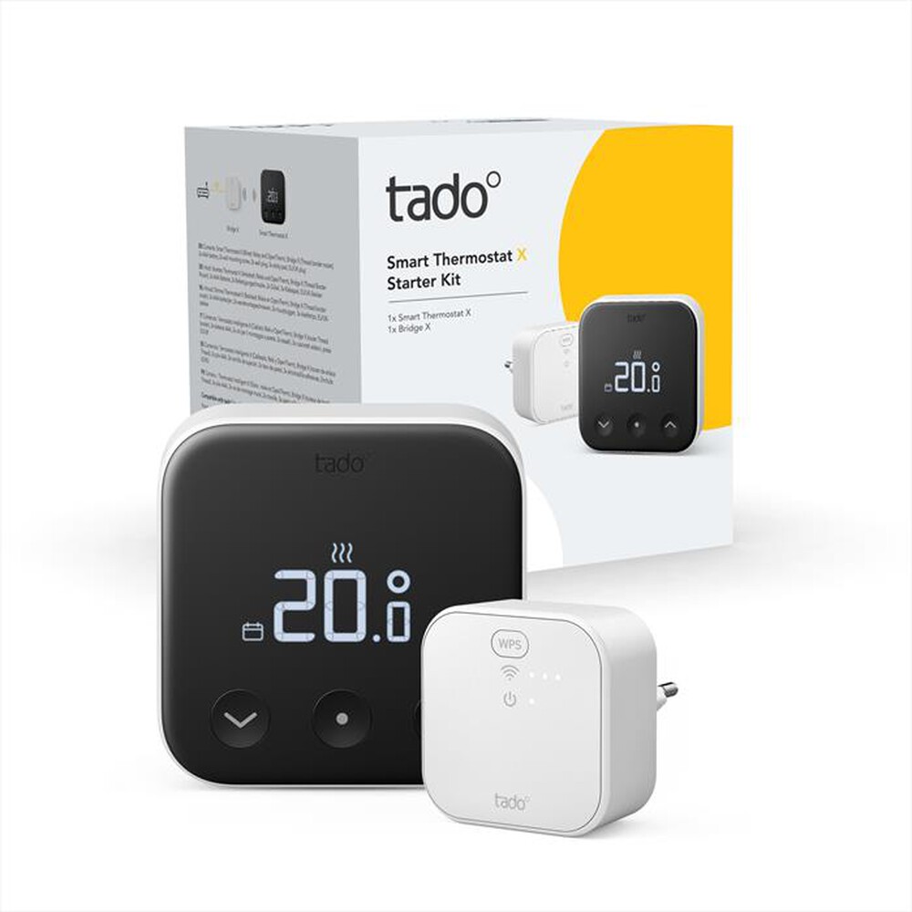 "TADO - TERMOSTATO SMART CABLATO X - KIT DI BASE-Nero"