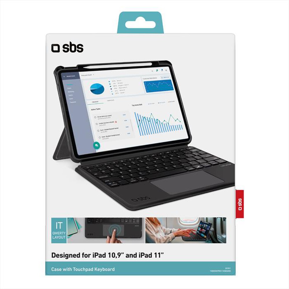 Immagine del prodotto SBS - Keyboard Bluetooth TABOOKPRO11KBOARD-Nero