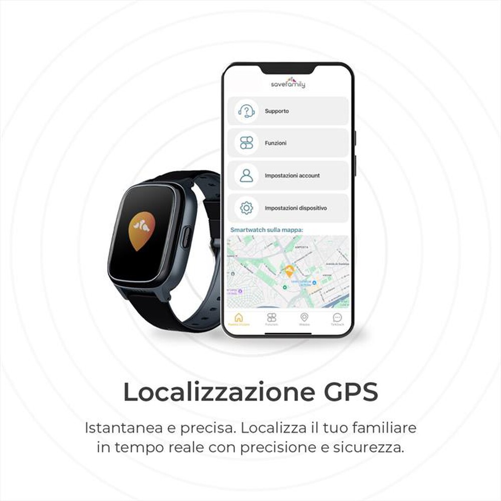 Immagine del prodotto SAVEFAMILY - Smartwatch SAVEWATCH SENIOR-Nero