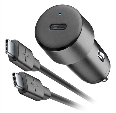 PLOOS - Kit di ricarica da auto USB-C TO USB-C 20W-Nero