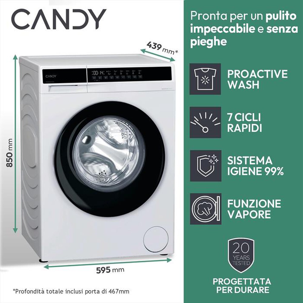 Immagine del prodotto CANDY - Lavatrice Slim 6Kg EY 26SB7-S 1200G/M Classe A-Bianco
