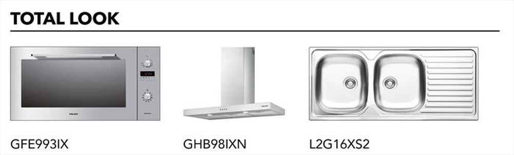 "GLEM GAS - Piano cottura a gas GT95TIX- 86cm-Acciaio Satinato"