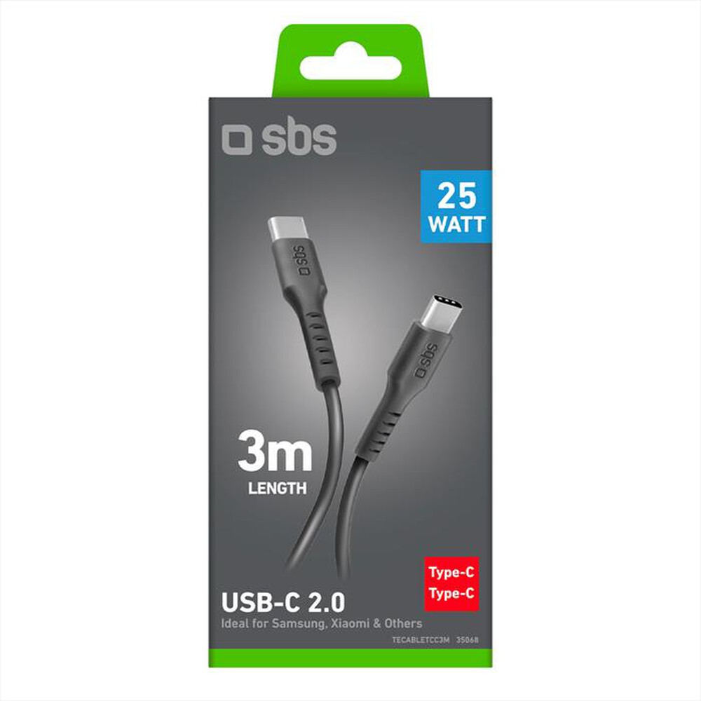 Immagine del prodotto SBS - Cavo Type C-C USB 2.0 TECABLETCC3M-Nero