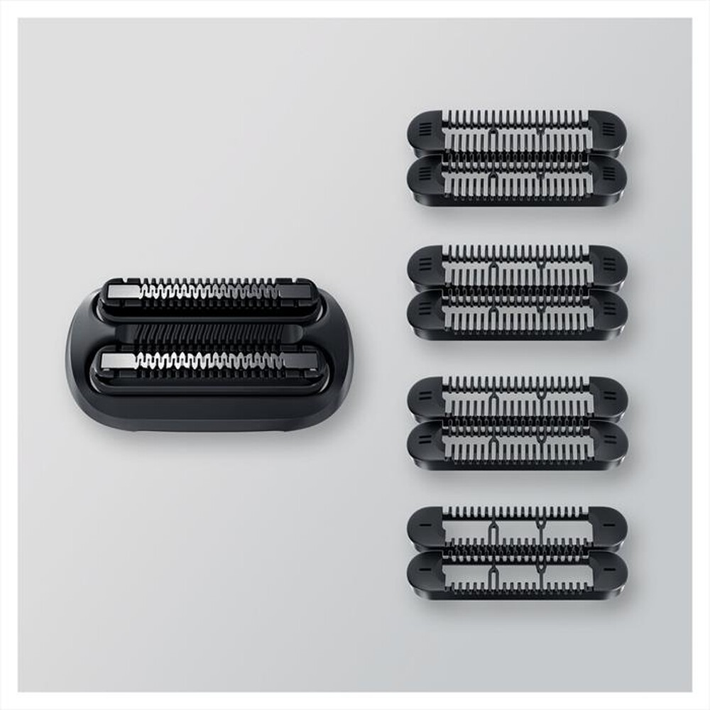 "BRAUN - EasyClick Rifinitore Effetto Barba Incolta-Nero"