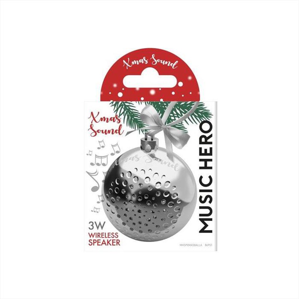 Immagine del prodotto SBS - Speaker wireless a forma di pallina natalizia-Argento