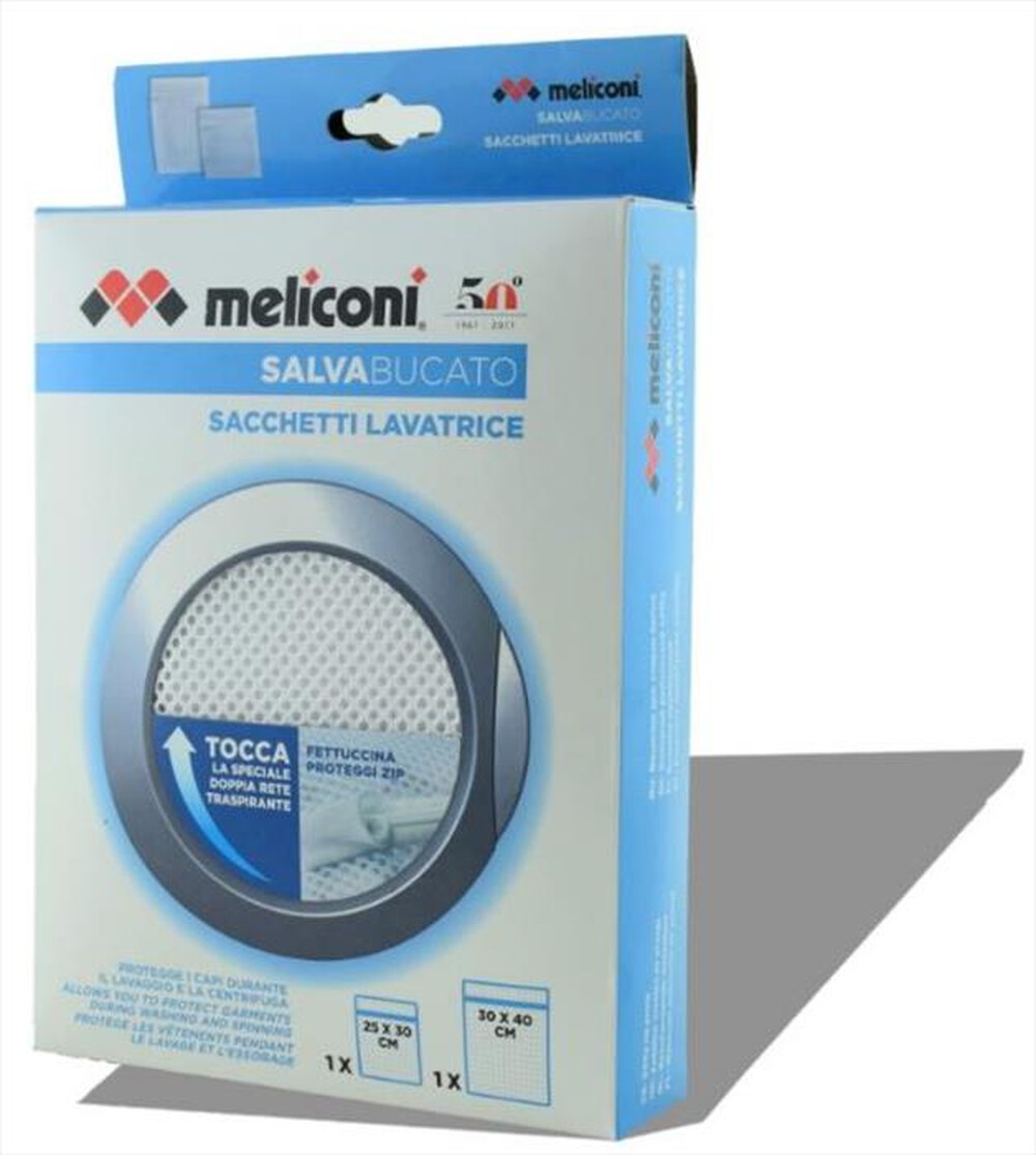 "MELICONI - SALVABUCATO SACCHETTI Sacchetti per lavatrice-Tessuto Bianco"