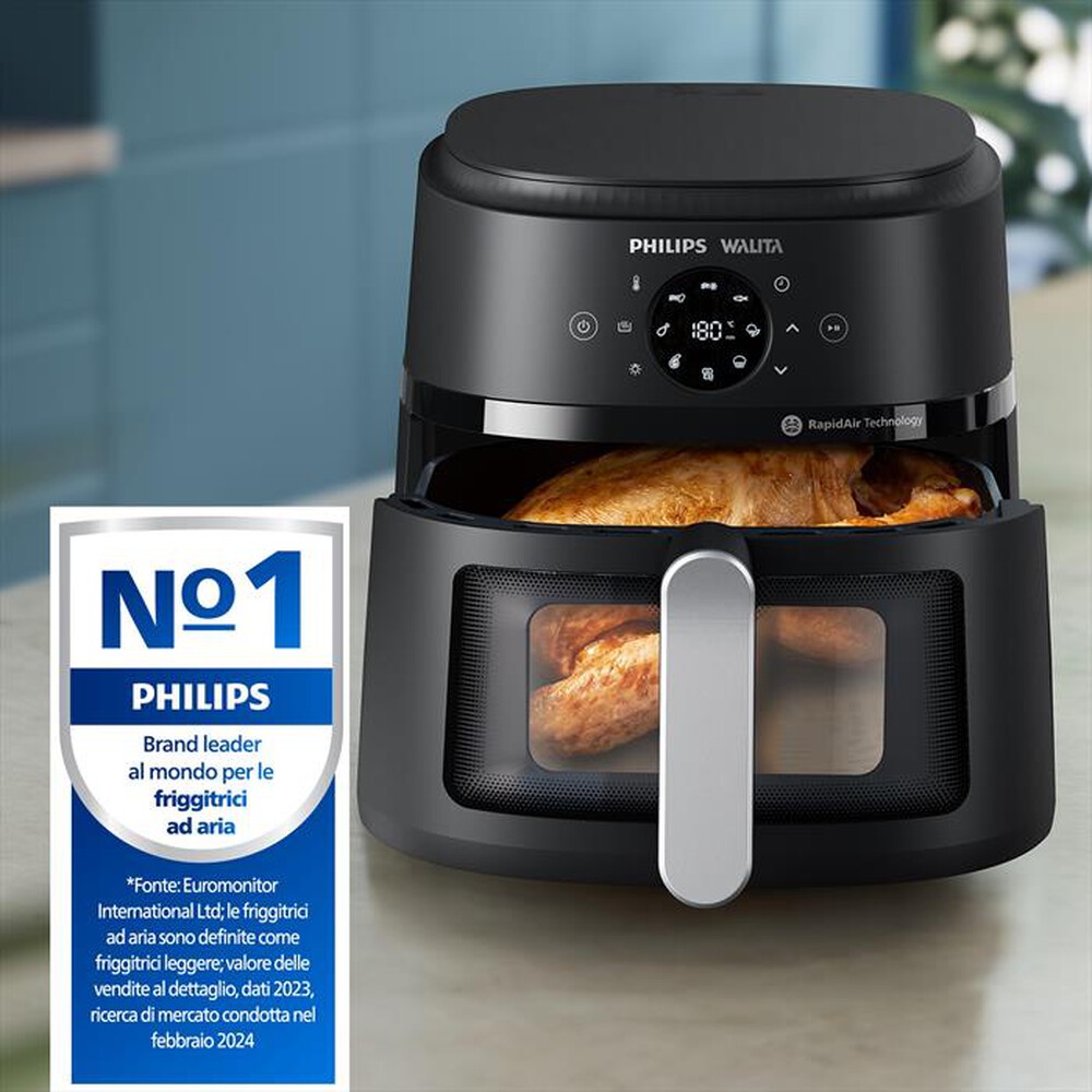 "PHILIPS - Friggitrice ad aria AIRFRYER SERIE 2000 NA231/00-Nero"