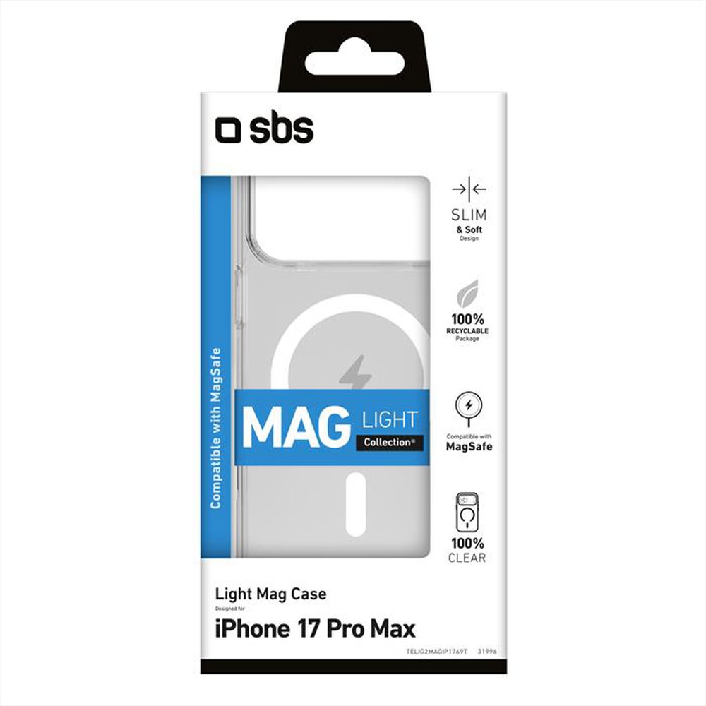 Immagine del prodotto SBS - Cover Light C Mag per iPhone 17 Pro Max-Trasparente