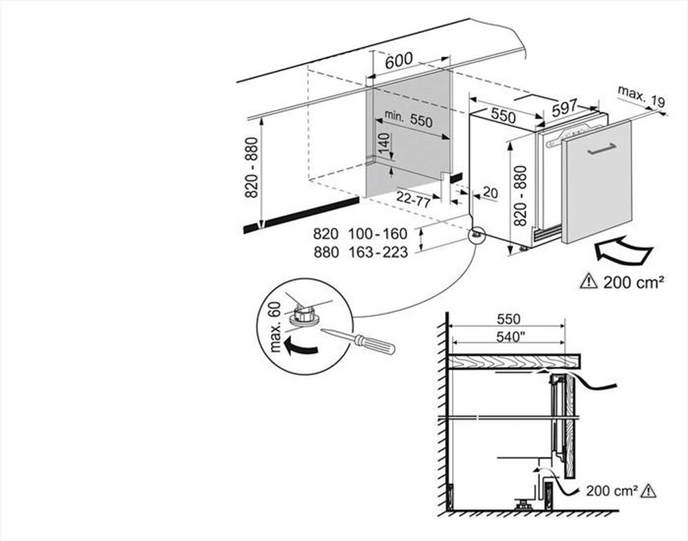 "LIEBHERR - Frigorifero incasso UIKO 1550-21 Classe F 136lt"
