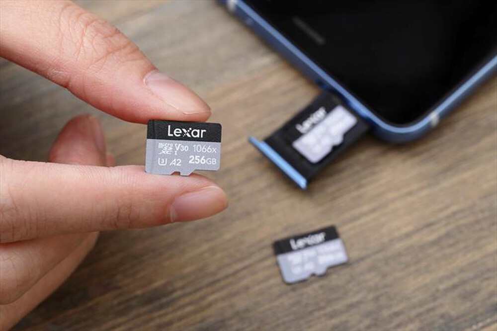 "LEXAR - SDMICRO 1066X 256GB CL.-Black/Silver"