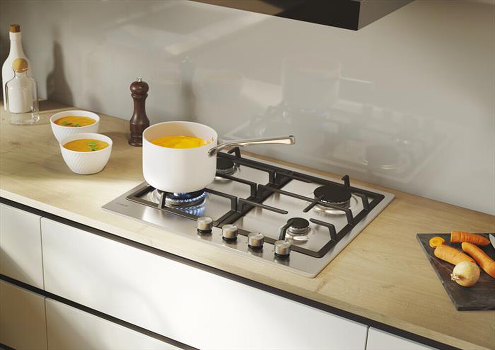 Immagine del prodotto CANDY - Piano cottura gas CHG6BF4WTX 59,5 cm-Acciaio inox