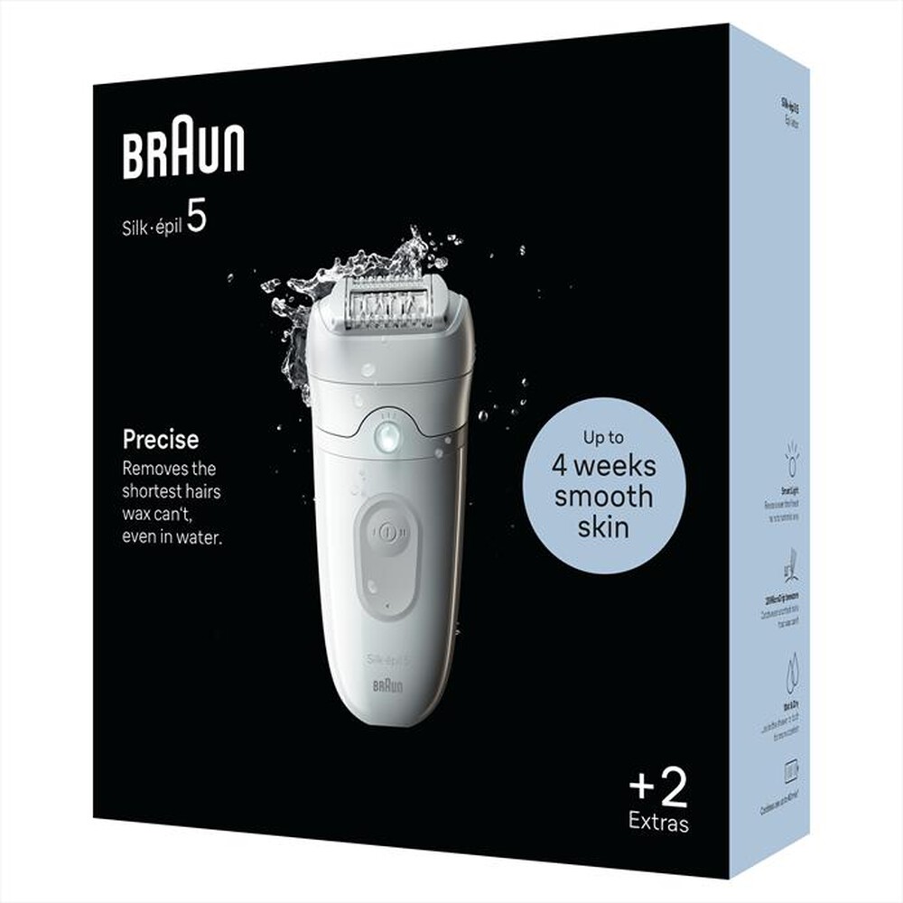 "BRAUN - Epilatore SILK-ÉPIL 5 5-011-BIANCO/GRIGIO"
