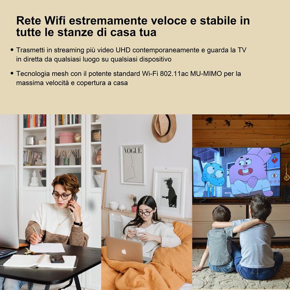 Immagine del prodotto STRONG - Wi-Fi Mesh Home Kit 1200 MESHKIT1200V2-bianco