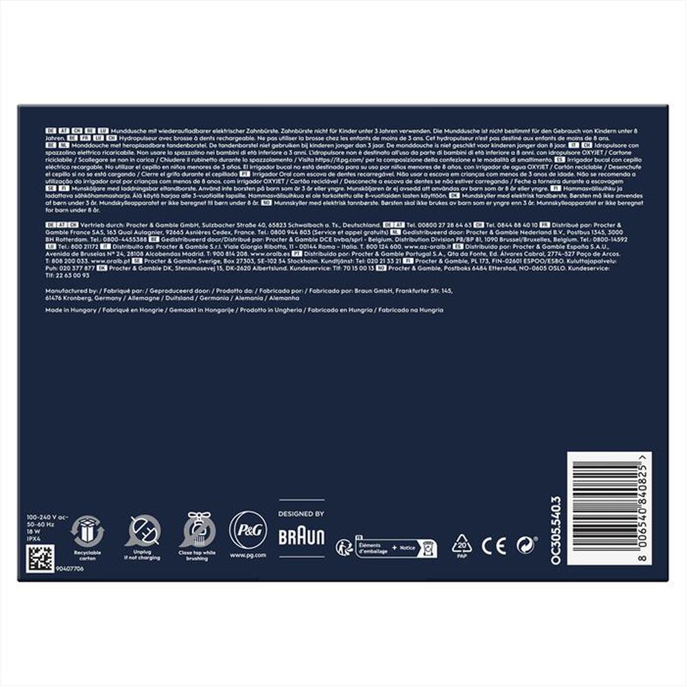 Immagine del prodotto ORAL-B - Spazzolino + idropulsore HEALTH CENTER-Bianco