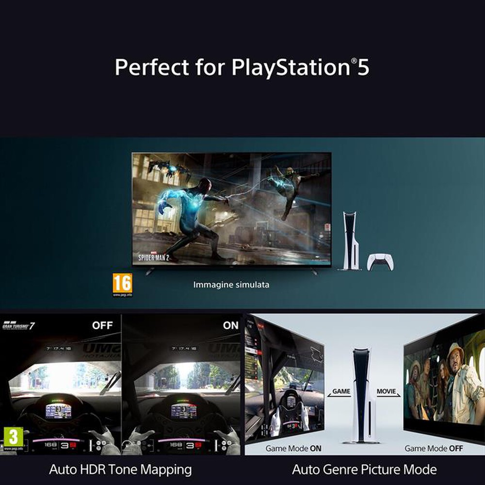 "SONY - Smart TV MINI LED UHD 4K 75\" K75XR70PAEP-Nero"