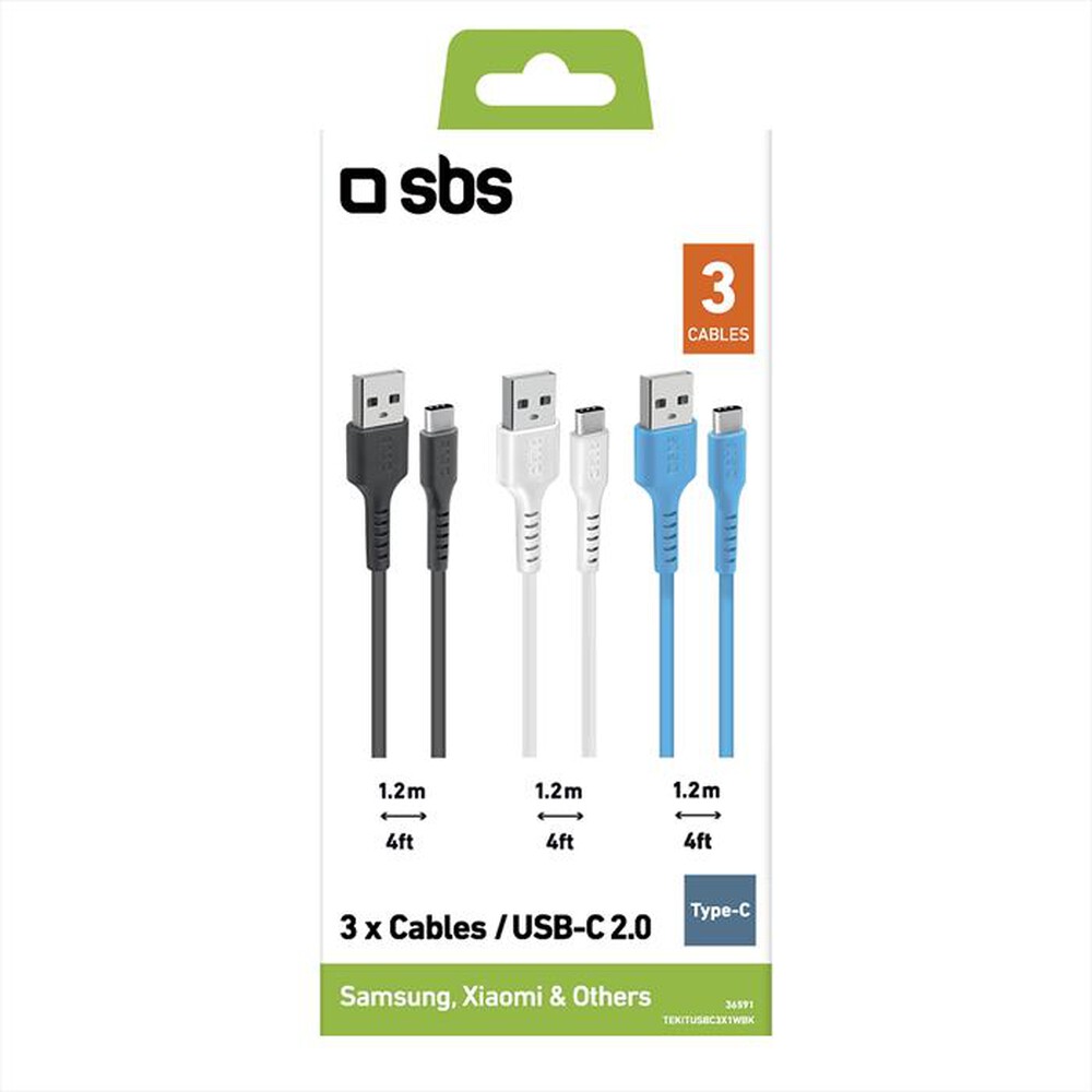 "SBS - TEKITUSBC3X1WBK-Bianco, Blu, Nero"