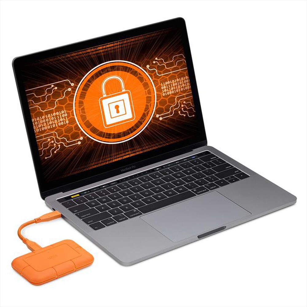 "LACIE - 2TB RUGGED SSD USB-C-arancione"