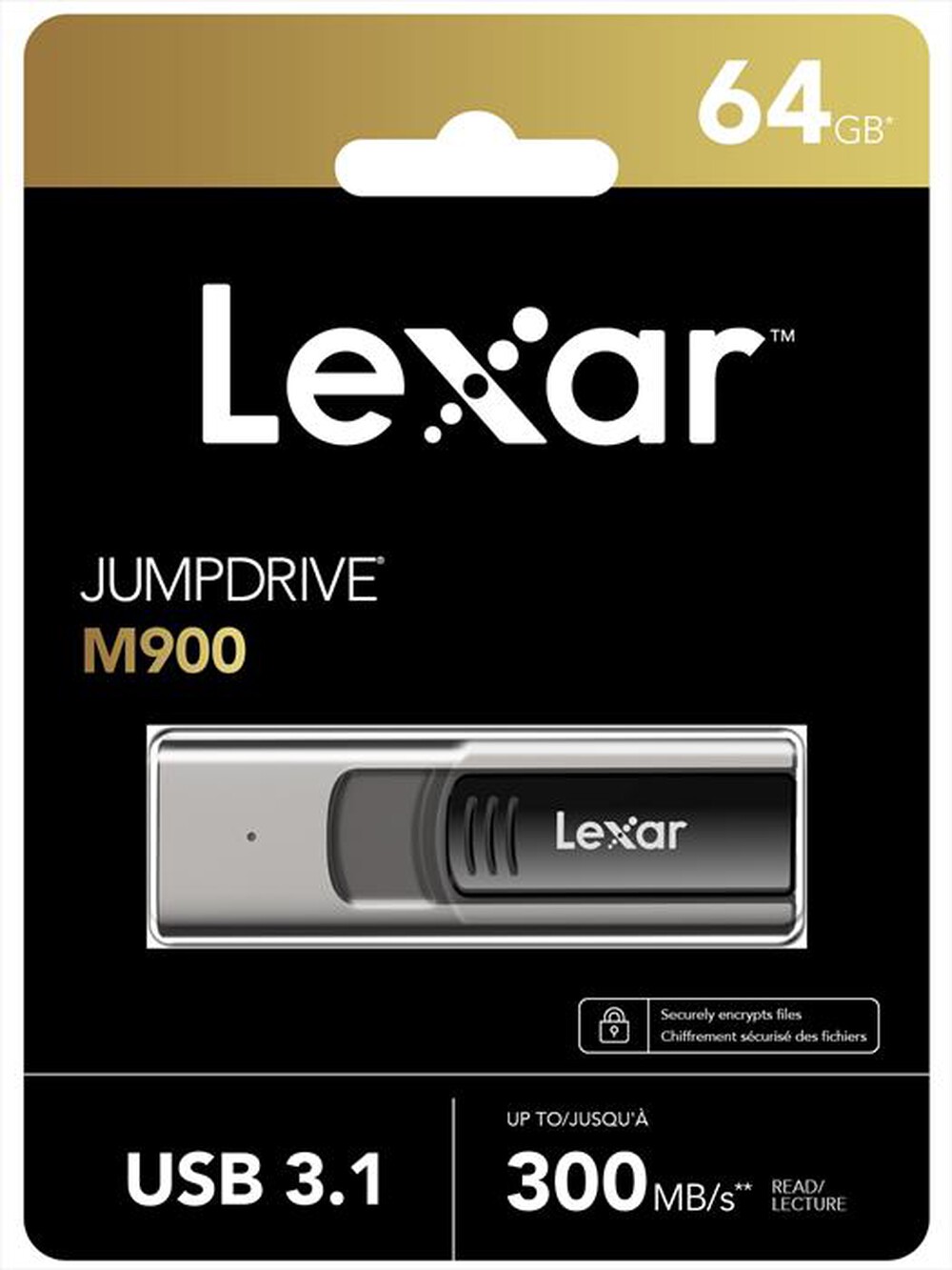 "LEXAR - JUMPDRIVE M900 USB 3.1 64GB-Grigio"