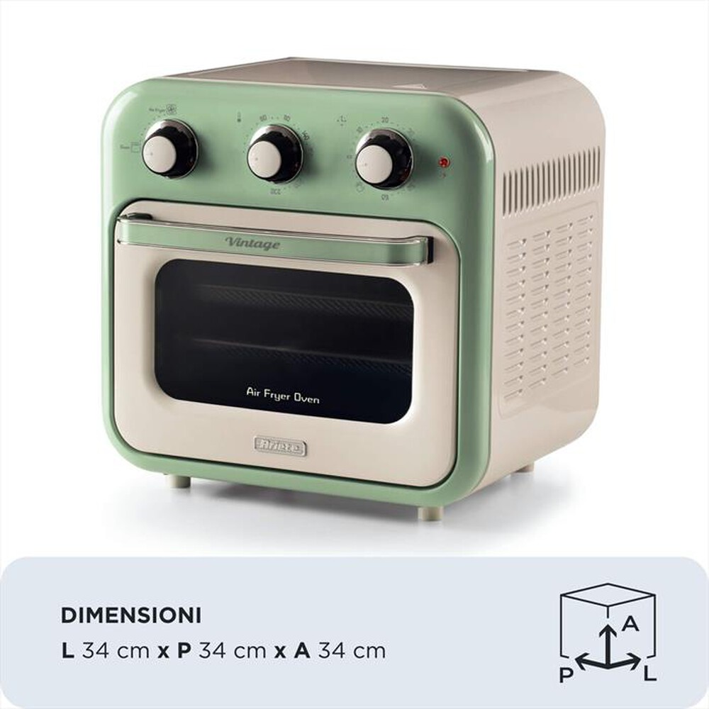 Immagine del prodotto ARIETE - 4632 VINTAGE FRIGGITRICE AD ARIA E FORNO 16L-Verde