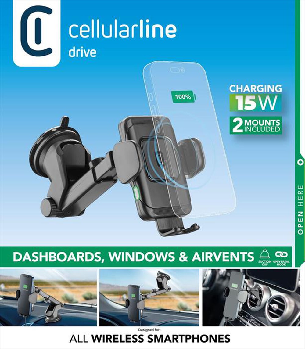 Immagine del prodotto CELLULARLINE - Supporto wireless INSTHOLDERWIR15K-Nero