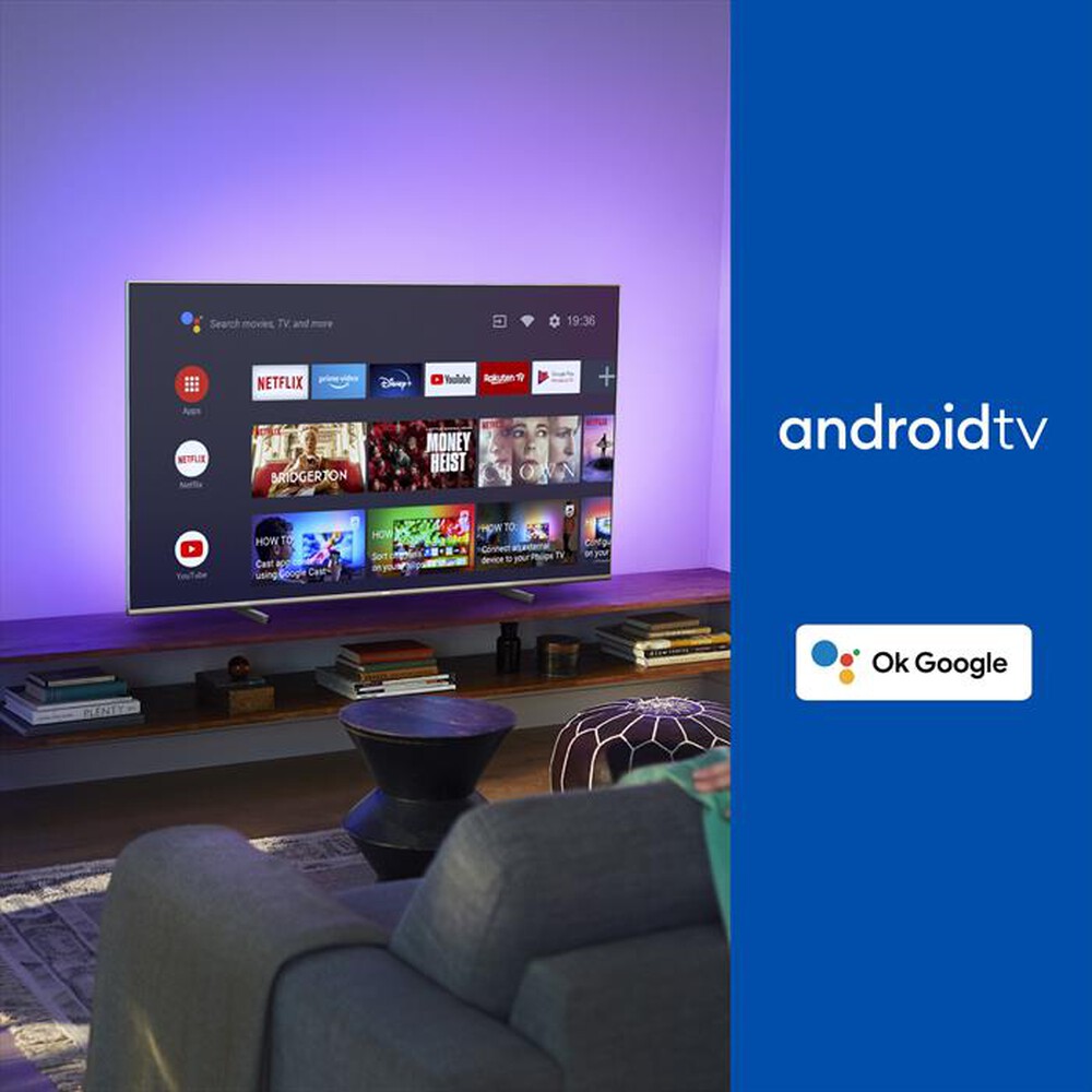 Immagine del prodotto PHILIPS - Smart TV LED AMBILIGHT ANDROID 4K 43" 43PUS7956/12-Silver